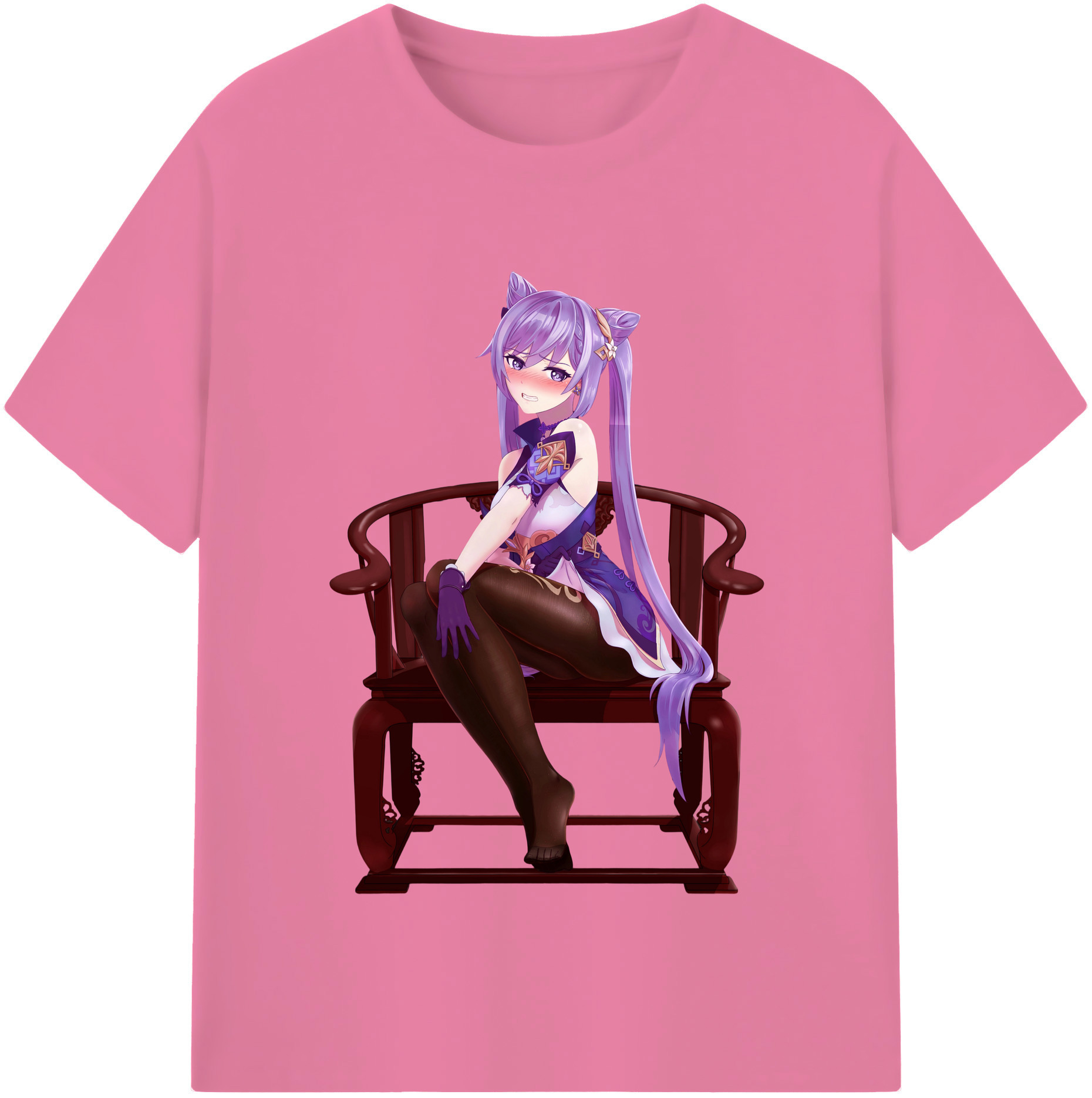 げんし神 刻晴 こくせい genshin Kokusei 綿100％半袖Tシャツ（フロントプリント）